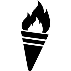 Torch, fire, light icon