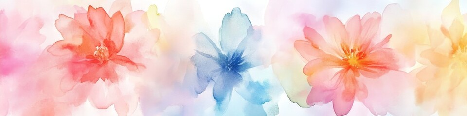 Soft pastel watercolor florals create a dreamy haze of nature-inspired beauty