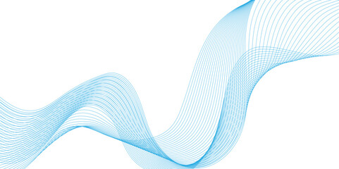 modern seamless abstract wave curve lines with flowing particles, smooth and dynamic speed wave patterns technology lines, Wavy flowing curve pattern of digital modern technology and geometry.