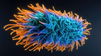 Fototapeta premium Detailed illustration of a bacterium.