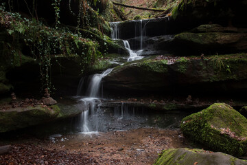 Water flowing over rocks at Hexenklamm