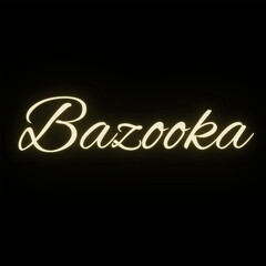 Vector text illustration for Bazooka.