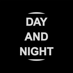 Obraz premium Vector text illustration for Day And Night.