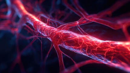 Obraz premium Detailed illustration of a nerve fiber.