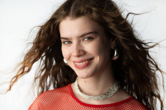 Portrait of a young smiling woman