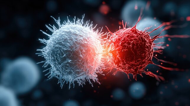 Two cells in a contrasting color scheme.