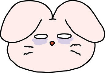 A sleepy bunny icon representing fatigue and exhaustion.
Useful for content related to stress, overwork, or low energy.