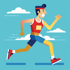 Marathon run vector