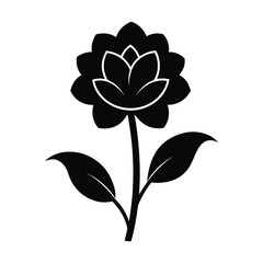 Decorative flower silhouette icon
