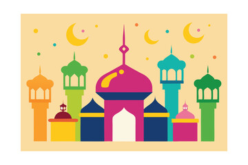Fototapeta premium vector illustration of a mosque