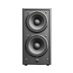 Immersive audio experience with the classic Hi Fi stereo speaker system on transparent background