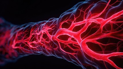 Obraz premium Detailed illustration of a vascular network.