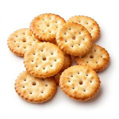 Delicious Round Crackers Perfect for Snacking or Appetizers