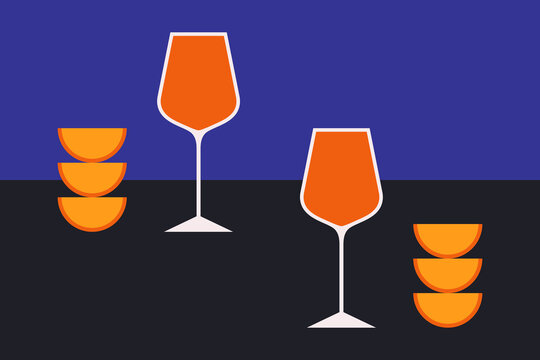 Two glasses of Aperol Spritz