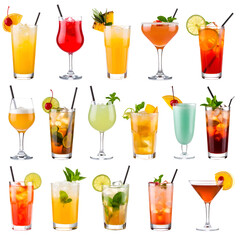 Tropical Cocktails: Refreshing Drinks with Transparent Background