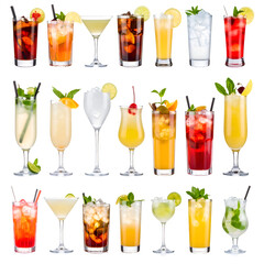Refreshing Cocktails: Iced Drinks with Transparent Background