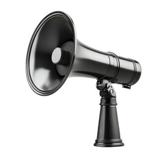 A powerful vintage megaphone echoing calls for change and amplified voices on transparent background