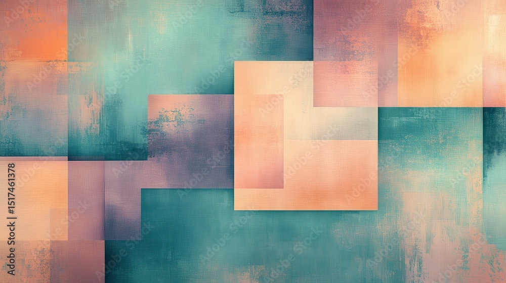 Poster abstract geometric artwork with textured background