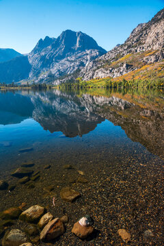 Silver Lake Fall Reflections vertical