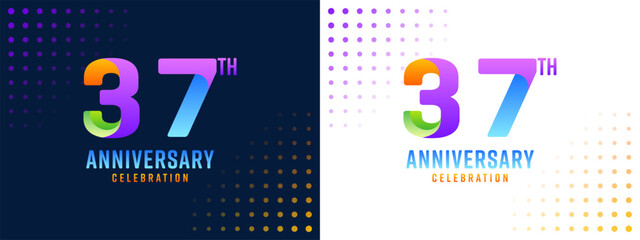 37th anniversary logo with colorful colors