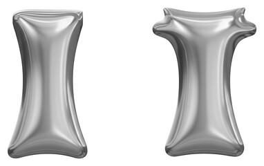 PNG Two Metallic Forms Stand on a Transparent Canvas