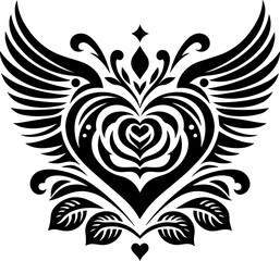 Vector heart file for printing, cutting