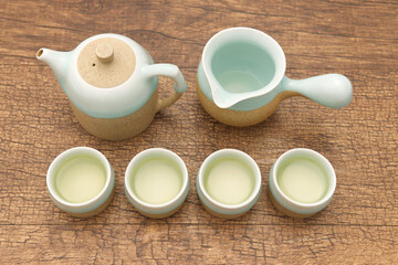 tea brewed in chinese procelain tea sets