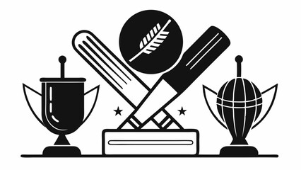 Celebrating achievement A symbol of victory and scholarly excellence with bold black and white