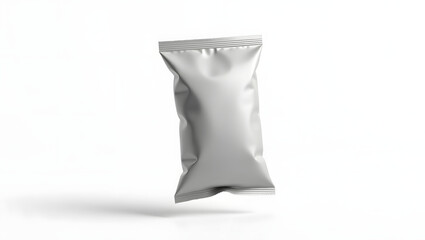 Floating Snack Bag Mockup with Realistic Details on White Background
