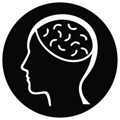 human head with brain