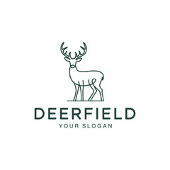 Deer Logo Design Vector, Deer Silhouette Design Vector, Unique and Professional Deer Logo Design
