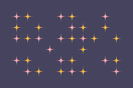 Pattern of sparkling stars
