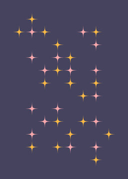 Geometric shapes of sparkling stars
