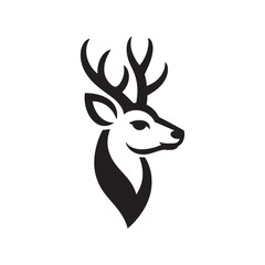 Deer Logo Design Vector, Deer Silhouette Design Vector, Unique and Professional Deer Logo Design