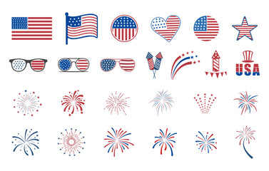 4th of July SVG Bundle, Fireworks SVG, Independence Day Svg, 4th of July Vector, 4th of July Fireworks Vector, 4th of July Elements Vector. 
