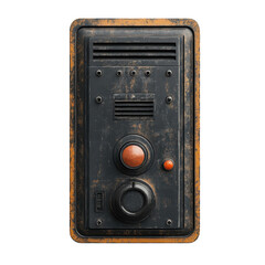 Fototapeta premium Desolate future control panel a relic of forgotten machinery awaits on transparent background