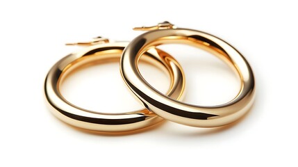 Elegant Gold Hoop Earrings With Polished Finish, Timeless Fashion Accessory