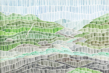 Abstract green landscape