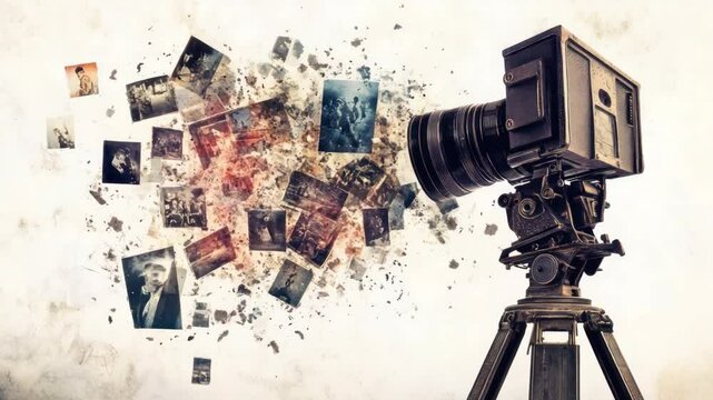 Vintage Camera and Memories: The old camera is an ode to photography itself, where memories spring into existence from the lens. A nostalgic scene, a celebration of visual storytelling.