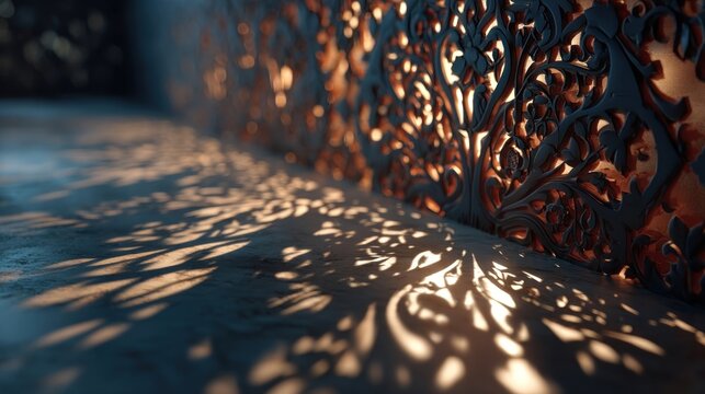 Arabesque shadow pattern special background effect - Powered by Adobe