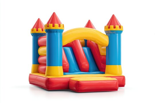 Colorful inflatable bounce castle
