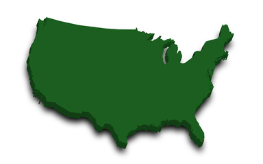 United States map, USA map, 3d Map of America country with color. United States of America, US, United States