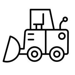 Bulldozer Vector Icon