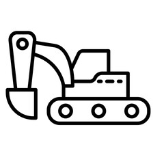 Excavator Vector Icon