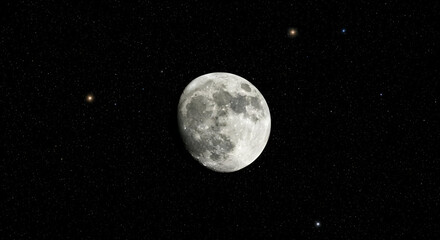 Obraz premium the moon in the night sky