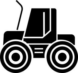 Tractor Icon Design with Editable Stroke. Suitable for Infographics, Web Pages, Mobile Apps, vector illustration. Agricultural tractor - transport for farm in flat style. on transparent background