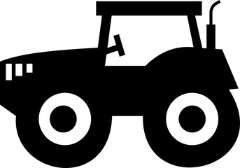 Tractor Icon Design with Editable Stroke. Suitable for Infographics, Web Pages, Mobile Apps, vector illustration. Agricultural tractor - transport for farm in flat style. on transparent background