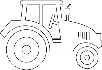 Tractor Icon Design with Editable Stroke. Suitable for Infographics, Web Pages, Mobile Apps, vector illustration. Agricultural tractor - transport for farm in flat style. on transparent background