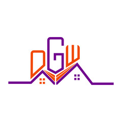 OGW Real State logo design, OGW simple and modern logo. OGW luxurious alphabet design