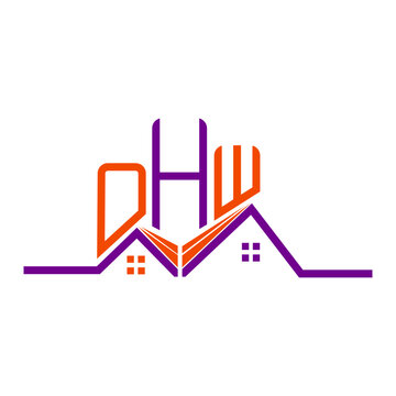 OHW Real State logo design, OHW simple and modern logo. OHW luxurious alphabet design